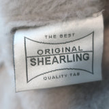 Artico Fox Fur-Trimmed Hooded Shearling Coat Gray Suede Size 44