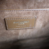 Saint Laurent Cassandra Medium Top Handle Bag Leather-Trim Canvas Crossbody NEW
