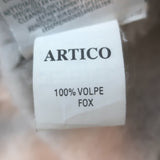 Artico Fox Fur-Trimmed Hooded Shearling Coat Gray Suede Size 44
