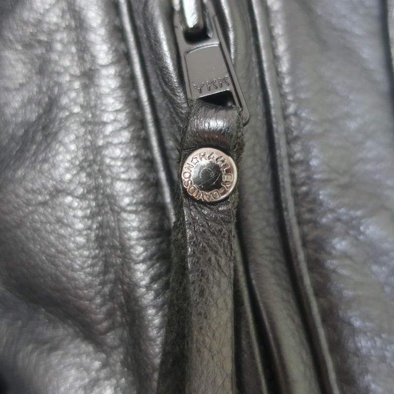 Harley-Davidson Nevada Leather Vented Motorcycle Jacket Black Size Small