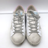 Golden Goose Superstar Snake-Embossed Sneakers White Leather Size 36