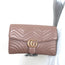 Gucci GG Marmont Large Clutch Bag Porcelain Rose Matelasse Leather