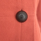 Chloe Pea Coat Brick Red Wool-Blend Size 40 Double Breasted Jacket