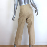 Dries Van Noten Straight Leg Cotton Trousers Khaki Size 42