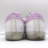 Golden Goose Superstar Snake-Embossed Sneakers White Leather Size 36