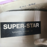 Golden Goose Superstar Snake-Embossed Sneakers White Leather Size 36