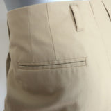 Dries Van Noten Straight Leg Cotton Trousers Khaki Size 42