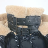 SAM. Ryan Shearling-Trimmed Hooded Down Puffer Jacket Black Size Medium