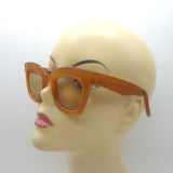 Lapima Lisa Square Sunglasses Amber