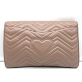 Gucci GG Marmont Large Clutch Bag Porcelain Rose Matelasse Leather