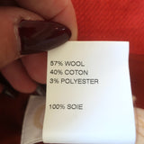 Chloe Pea Coat Brick Red Wool-Blend Size 40 Double Breasted Jacket