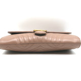 Gucci GG Marmont Large Clutch Bag Porcelain Rose Matelasse Leather