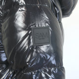 SAM. Ryan Shearling-Trimmed Hooded Down Puffer Jacket Black Size Medium