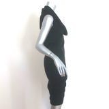 Alexander McQueen 2004 Cashmere Cowl Neck Dress Black Size Medium