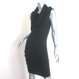 Alexander McQueen 2004 Cashmere Cowl Neck Dress Black Size Medium