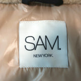 SAM. Ryan Shearling-Trimmed Hooded Down Puffer Jacket Black Size Medium