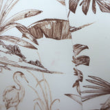 J.McLaughlin Toile Flared Pants Ivory/Brown Printed Stretch Jersey Size Medium