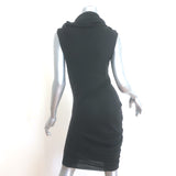 Alexander McQueen 2004 Cashmere Cowl Neck Dress Black Size Medium