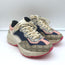 Gucci Rhyton GG Mixed Media Sneakers Navy/Multi Leather & Canvas Size 35