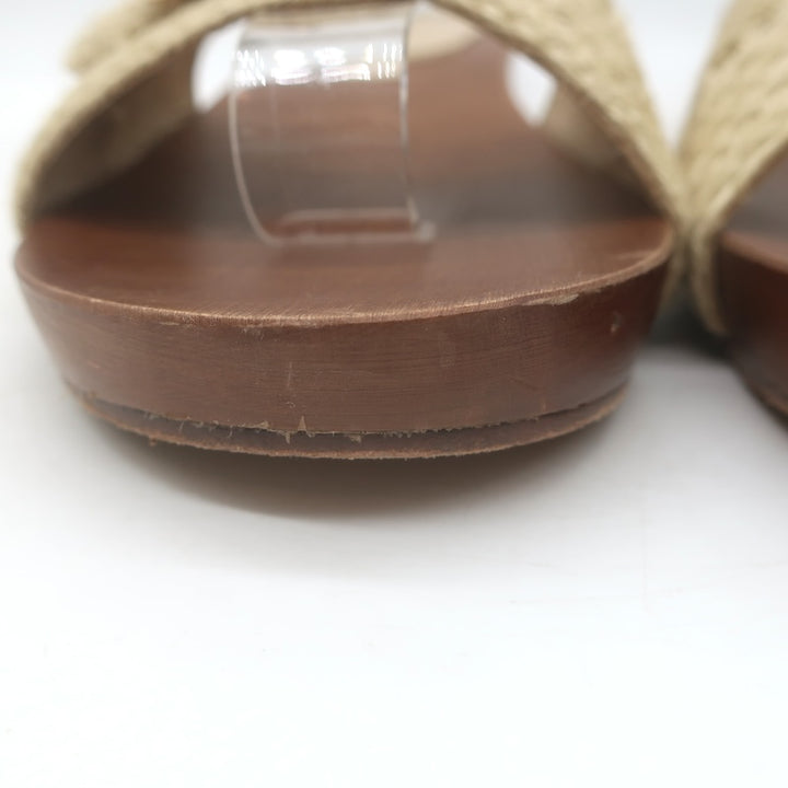 Gabriela Hearst Clover Jute Buckled Slide Sandals Natural Size 41 / US 11