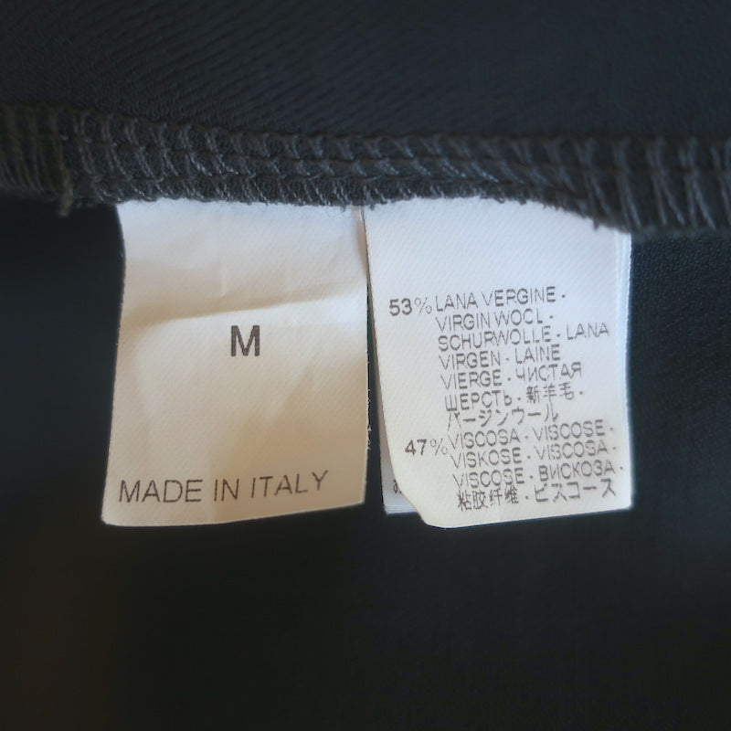 Brunello Cucinelli Monili-Neck Flutter Hem Dress Gray Wool-Blend Size Medium