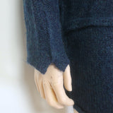 Yohji Yamamoto Pour Homme Patchwork Knit Cardigan Teal Wool-Mohair Size 3