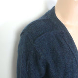 Yohji Yamamoto Pour Homme Patchwork Knit Cardigan Teal Wool-Mohair Size 3