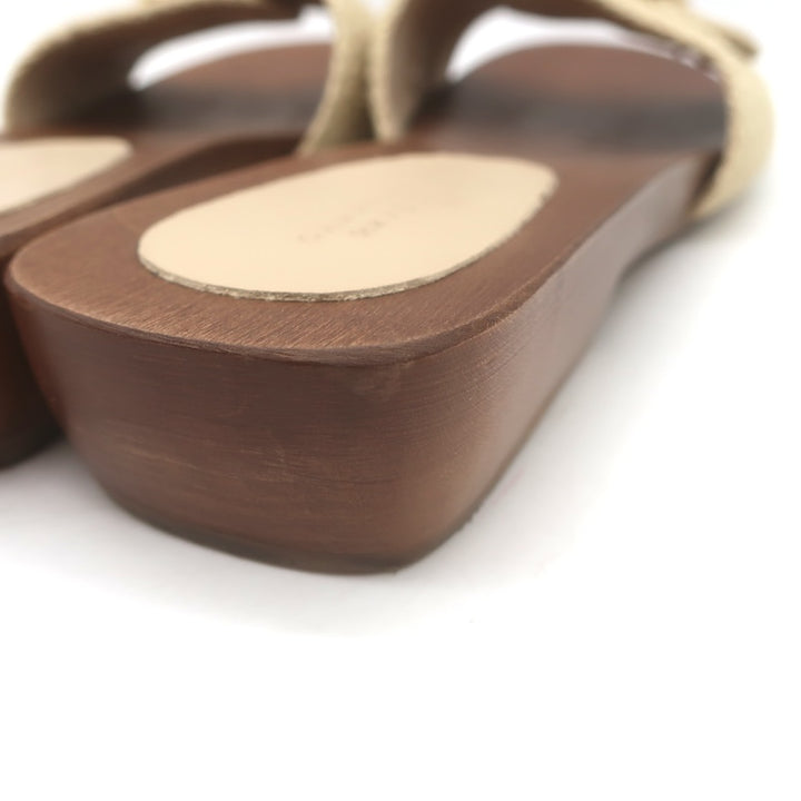 Gabriela Hearst Clover Jute Buckled Slide Sandals Natural Size 41 / US 11