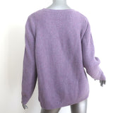Tory Burch Tory Sport Ribbed Cashmere Crewneck Sweater Lavender Size Medium
