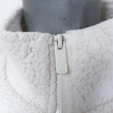 Alo Yoga Solstice Micro Sherpa Half-Zip Pullover White Size Medium