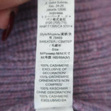 Tory Burch Tory Sport Ribbed Cashmere Crewneck Sweater Lavender Size Medium