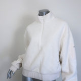 Alo Yoga Solstice Micro Sherpa Half-Zip Pullover White Size Medium