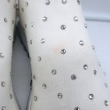 Jimmy Choo Norway Crystal-Embellished Sock Sneakers White Knit Size 38