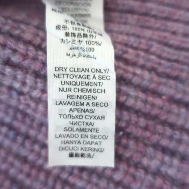 Tory Burch Tory Sport Ribbed Cashmere Crewneck Sweater Lavender Size Medium