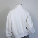 Alo Yoga Solstice Micro Sherpa Half-Zip Pullover White Size Medium