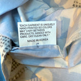 Samantha Sung Belted Shirtdress Light Blue Printed Stretch Cotton Size 8