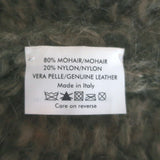 Alexander McQueen Buckled Cardigan Sage Green Mohair-Blend Size Small
