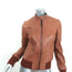 DOMA Leather Bomber Jacket Brown Size Medium