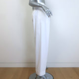Ralph Lauren Collection Jody High-Rise Wide Leg Pants White Cotton Size 10