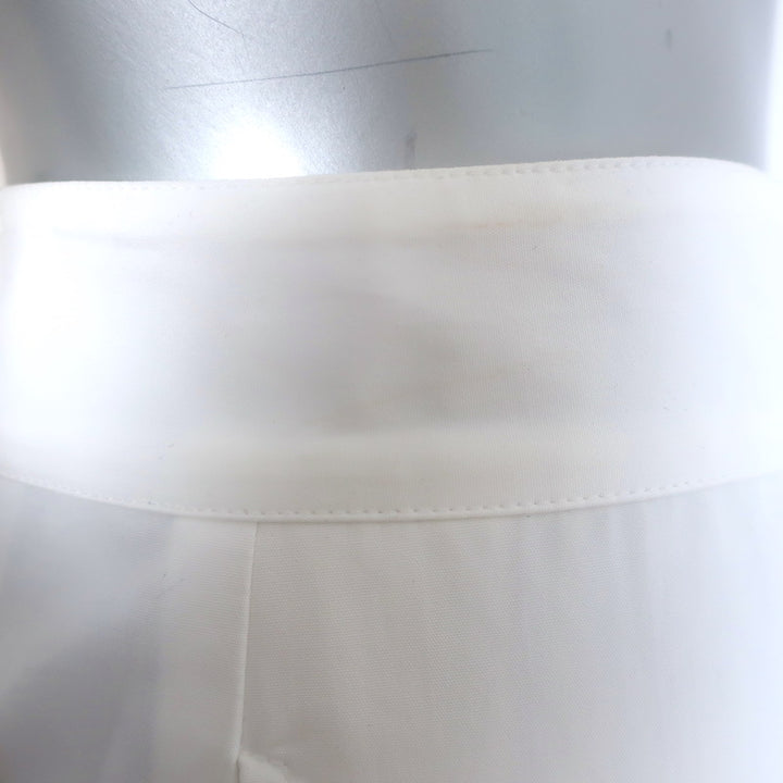 Ralph Lauren Collection Jody High-Rise Wide Leg Pants White Cotton Size 10