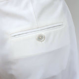 Ralph Lauren Collection Jody High-Rise Wide Leg Pants White Cotton Size 10