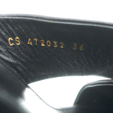 Saint Laurent LouLou Crisscross Sandals Black Leather Size 36 Open Toe Heels