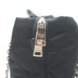 Prada Quilted Tessuto Nylon Impuntu Chain Strap Tote Black Large Shoulder Bag