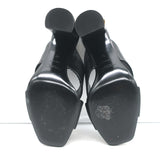 Saint Laurent LouLou Crisscross Sandals Black Leather Size 36 Open Toe Heels