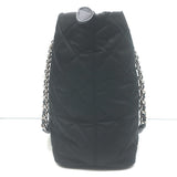 Prada Quilted Tessuto Nylon Impuntu Chain Strap Tote Black Large Shoulder Bag