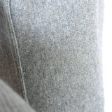 Brochu Walker Elbow Patch Sweater Gray Wool-Cashmere Size Medium V-Neck Pullover