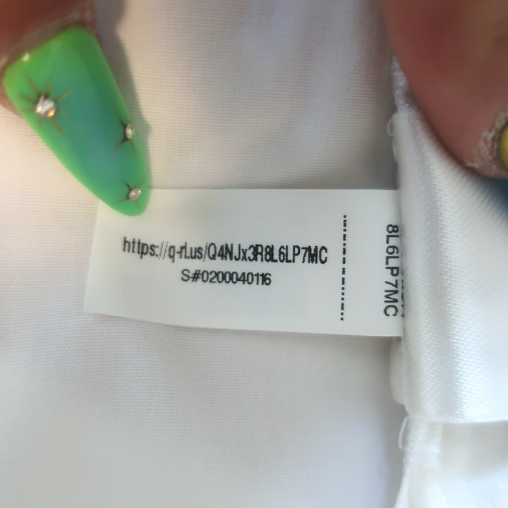 Ralph Lauren Collection Jody High-Rise Wide Leg Pants White Cotton Size 10