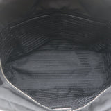 Prada Quilted Tessuto Nylon Impuntu Chain Strap Tote Black Large Shoulder Bag