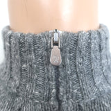 Brunello Cucinelli Colorblock Zip-Up Cardigan Gray Wool-Cashmere Size 46
