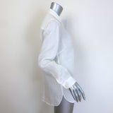 J.McLaughlin Britt Linen Button Down Shirt White Size Small